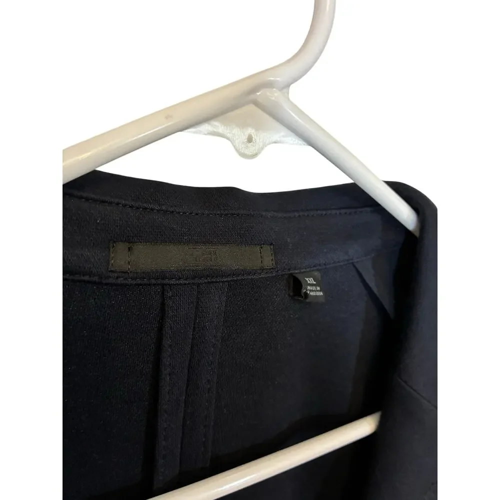 Uniqlo Men’s Dark Navy Stretch Blazer XXL 2 Button Single Breasted Corporate - Picture 2 of 4